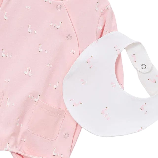 Mayoral Babygrow Set Mayoral Pink Duckling Babygrow with Hat & Bib