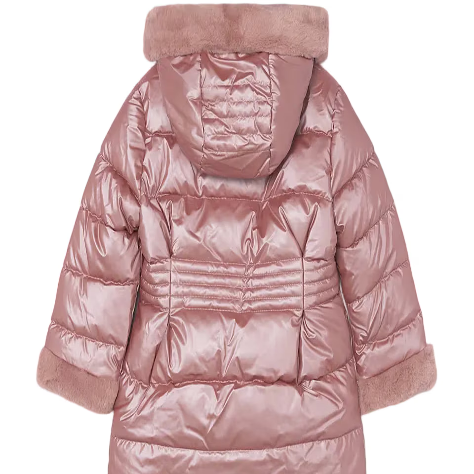 Mayoral Coat Pink Metalic Girls Coat