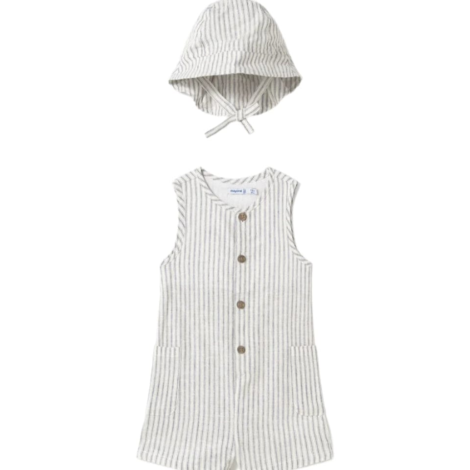 Mayoral Dungaree Mayoral Beige Short Dungaree with Hat