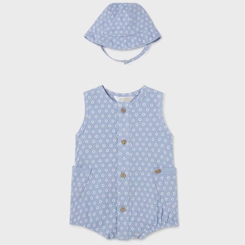 Mayoral Dungaree Mayoral Blue Sleeveless Body with Hat