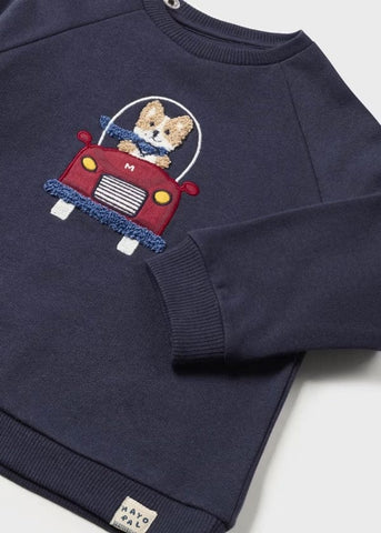 Mayoral Jacket Mayoral Baby Navy Embroidered Sweatshirt