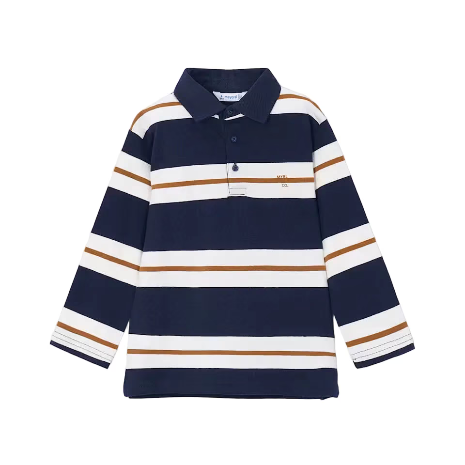 Mayoral Polo Shirt Mayoral Navy Striped Polo Shirt