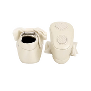 Mayoral Shoes Mayoral Cream Satin Bow Tie Shoes