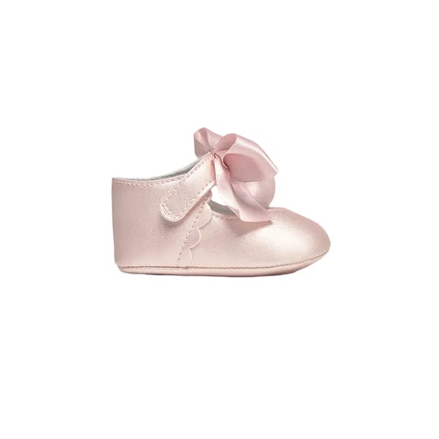 Mayoral Shoes Mayoral Pearlised Pink Bow Pre Walkers