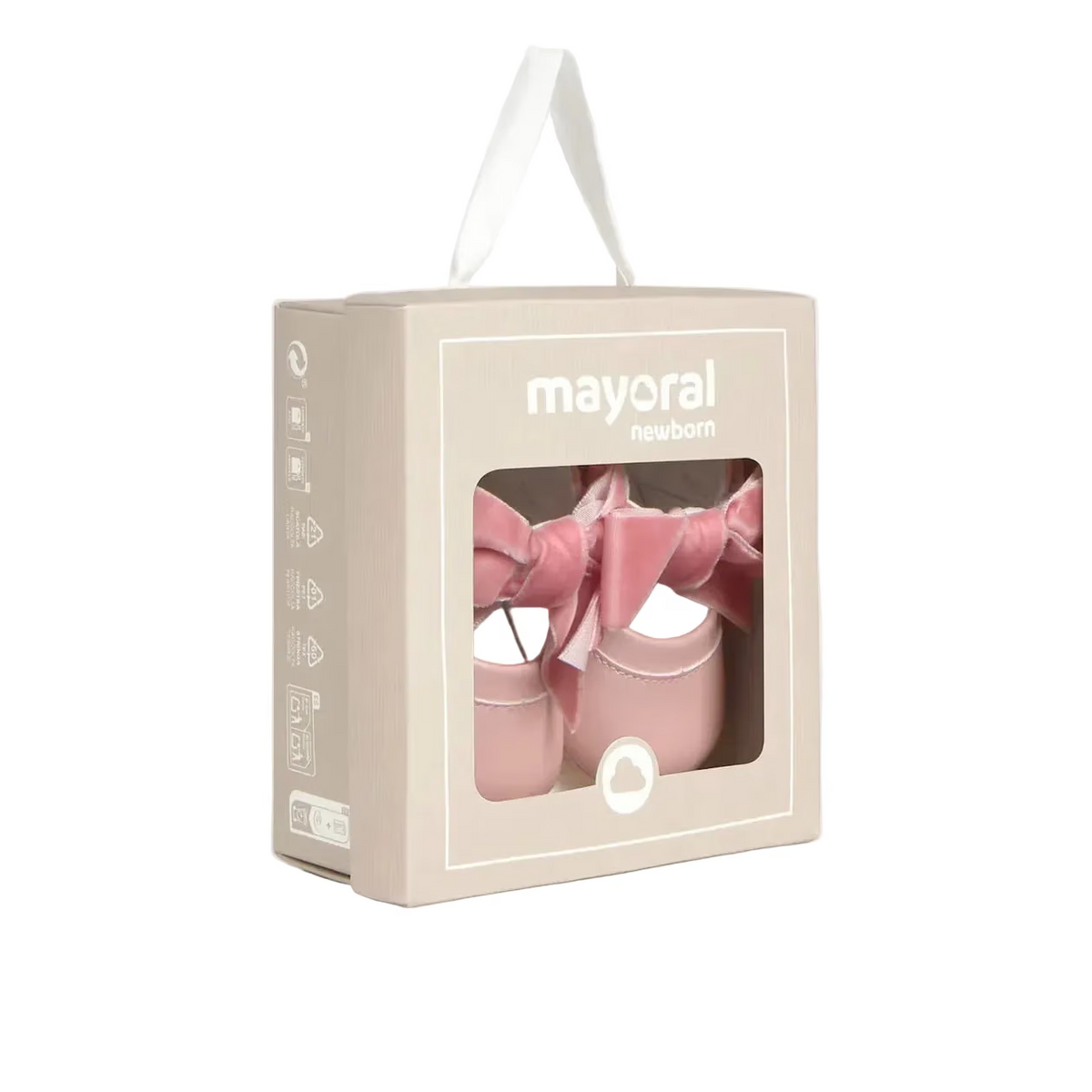 Mayoral Shoes Mayoral Pink Satin Bow Tie Shoes
