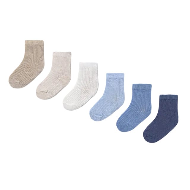 Mayoral Socks Mayoral 6 Pack of Socks Blue / Putty