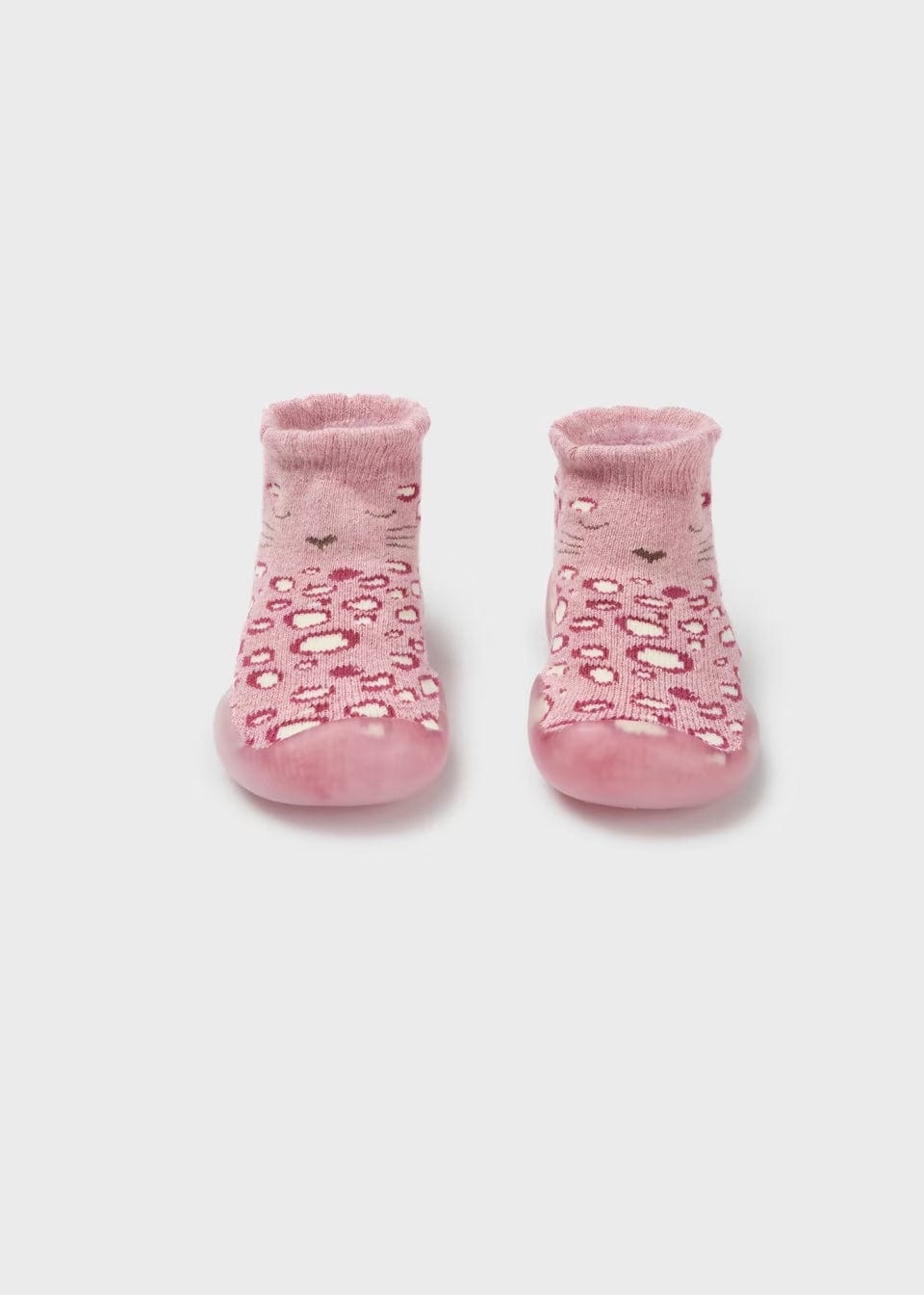 Mayoral Socks Mayoral Pink Cheetah Rubber Shoe Socks