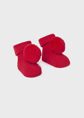 Mayoral Socks Mayoral Red Pompom Socks With Matching Headband