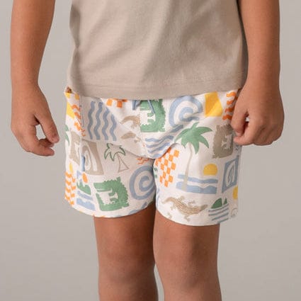 Mayoral Swim Trunks Mayoral 'Paradise' Cream Swim Shorts