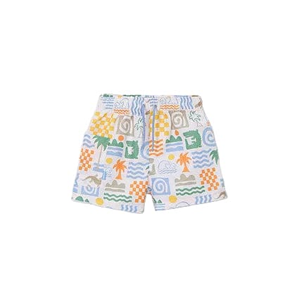 Mayoral Swim Trunks Mayoral 'Paradise' Cream Swim Shorts