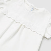 Mayoral T Shirt Mayoral White Broderie Anglaise TShirt