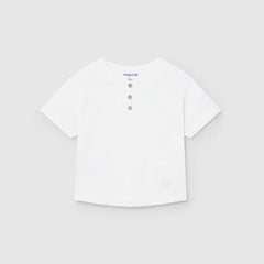 Mayoral T Shirt Mayoral White Button TShirt