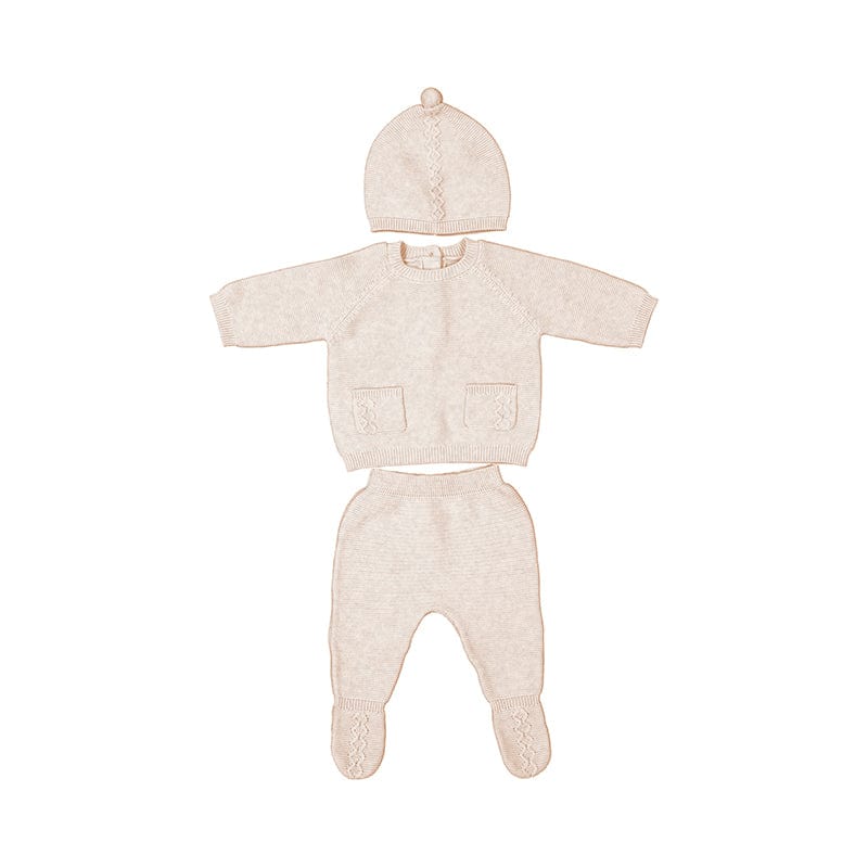 Mayoral Three Piece Set Mayoral Milk Knit Three Piece Set - CHECK PRICE