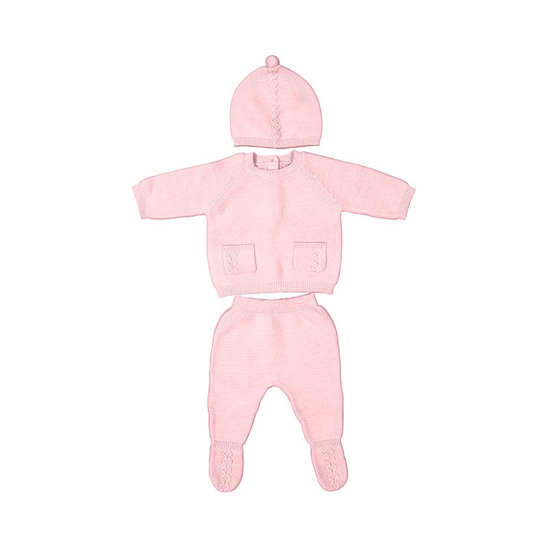 Mayoral Three Piece Set Mayoral Rose Pink Knit Three Piece Set - CHECK PRICE