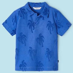 Mayoral Top Mayoral Blue Palm Tree Polo