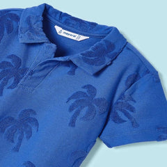 Mayoral Top Mayoral Blue Palm Tree Polo