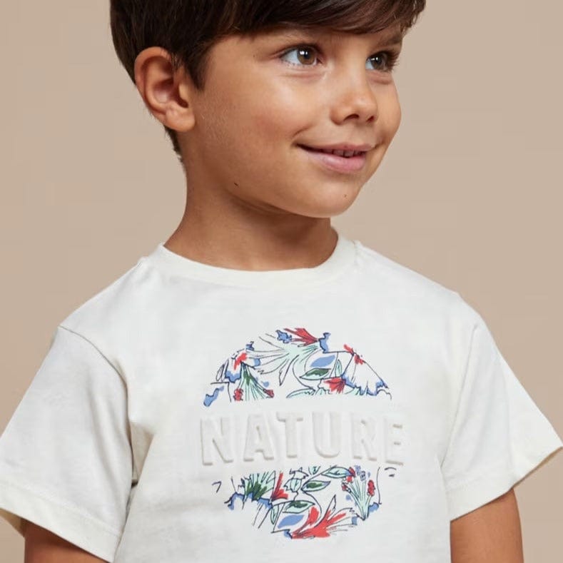 Mayoral Top Mayoral Cream Nature Print T-Shirt