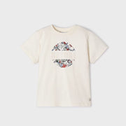 Mayoral Top Mayoral Cream Nature Print T-Shirt