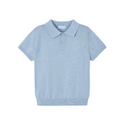 Mayoral Top Mayoral Powder Blue Fine Knit Short Sleeved Shirt