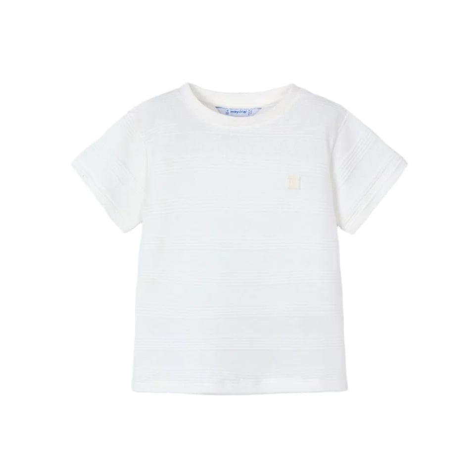 Mayoral Top Mayoral White Textured T-Shirt