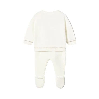 Mayoral Two Piece Set Mayoral Cream and Beige Fine Knit Jumper and Leggings Set