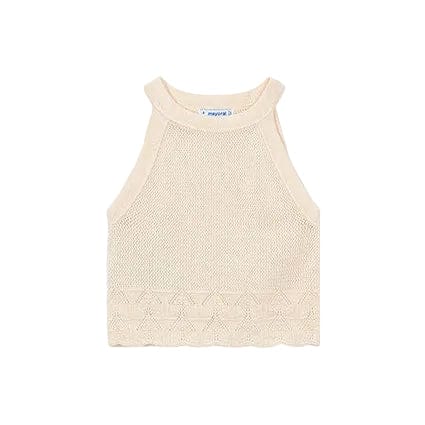 Mayoral Two Piece Set Mayoral Cream Crochet Two Piece