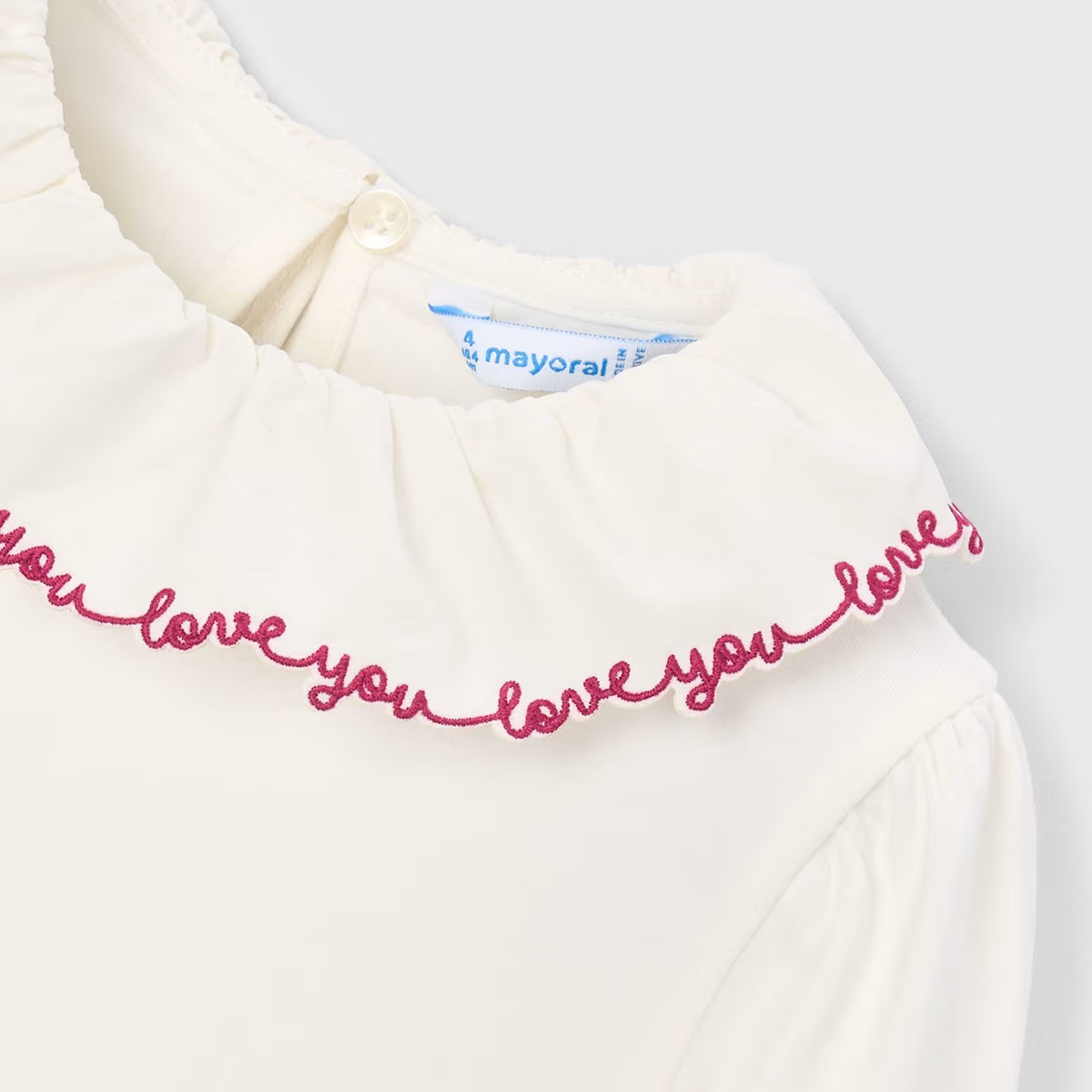 Mayoral Two Piece Set Mayoral Girls Burgundy 'Love You' Set