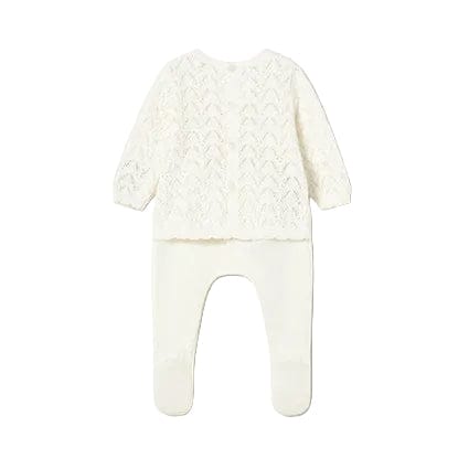 Mayoral Two Piece Set Mayoral Ivory Fine Knit Jumper and Leggings Set