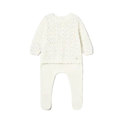 Mayoral Two Piece Set Mayoral Ivory Fine Knit Jumper and Leggings Set