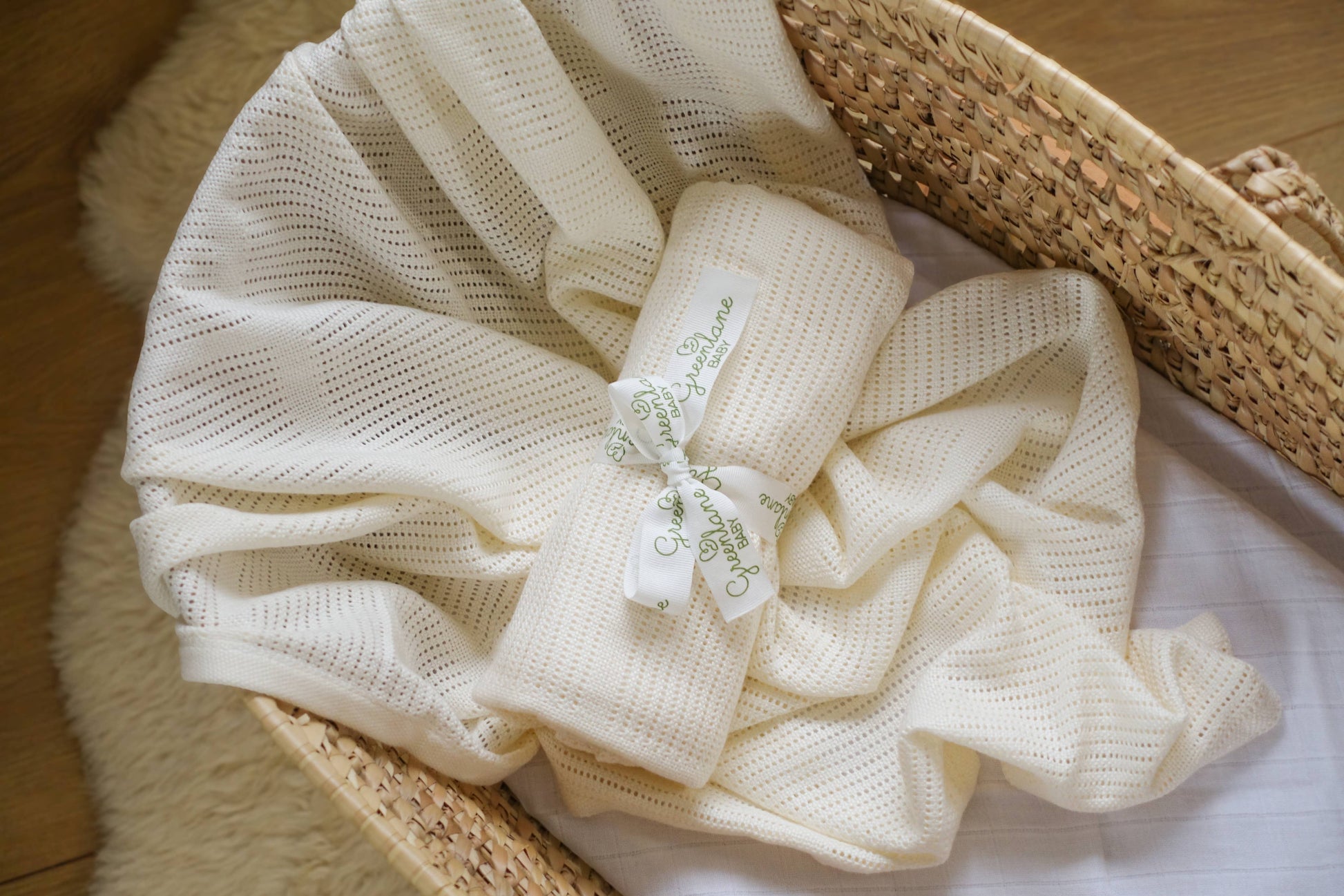 Muslinz - MerryGoRoundUK Ltd Muslin Cloth Greenlane Baby Bamboo Cotton Cellular Blanket: Beige