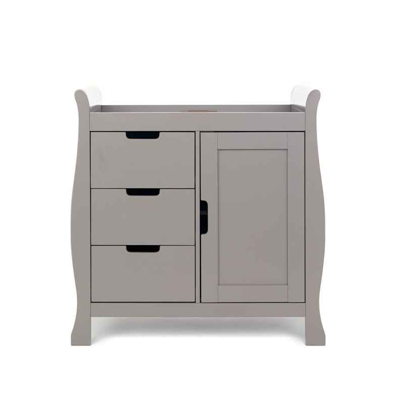 Obaby Changing Unit Taupe Grey Obaby Stamford Sleigh Closed Changing Unit - Direct Delivery