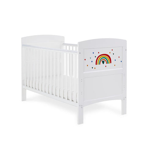 Obaby Cot & Cot Bed Cot Bed only OBABY Grace Inspire Cot Bed - Rainbow Multicolour