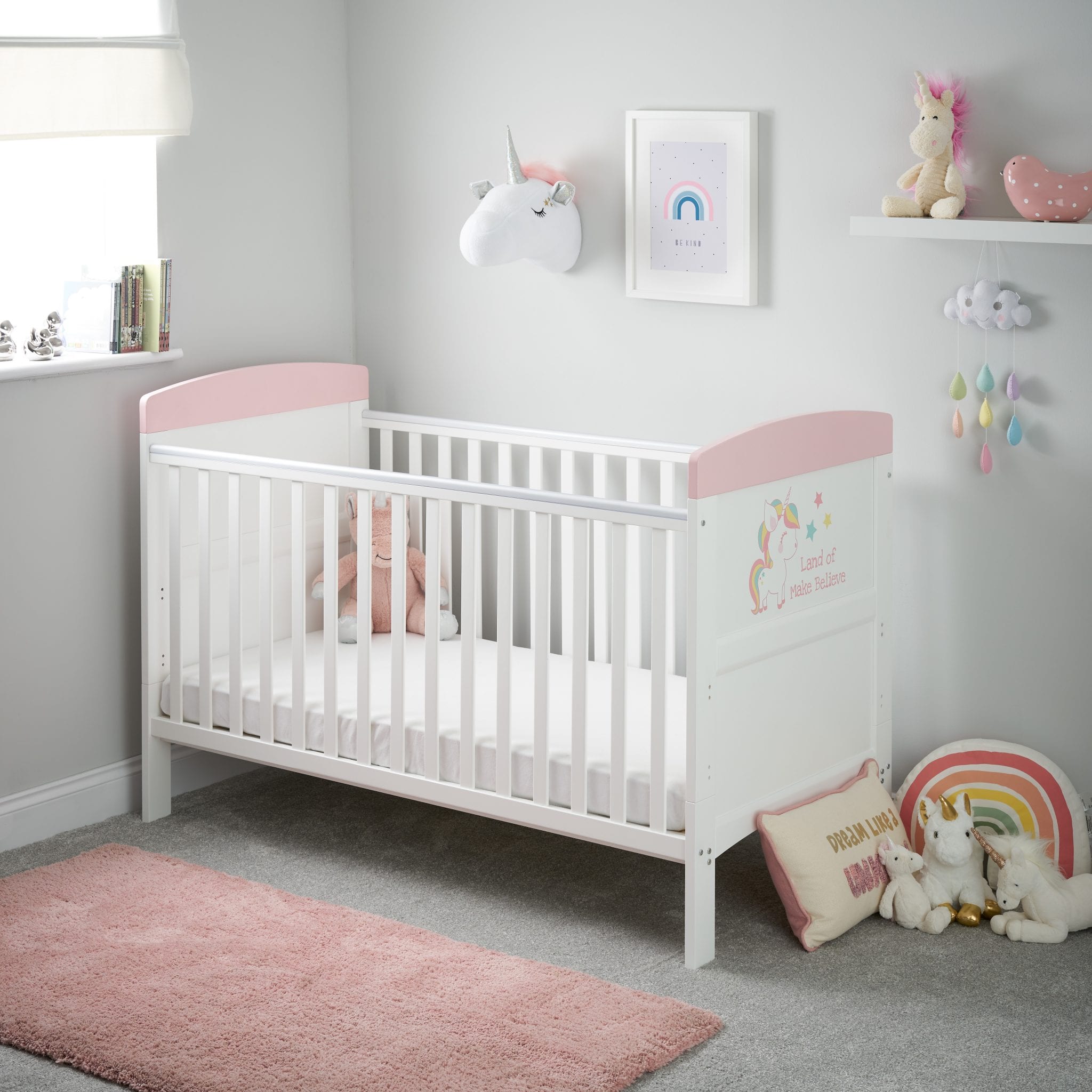 Obaby Cot & Cot Bed Cot Bed only OBABY Grace Inspire Cot Bed - Unicorn