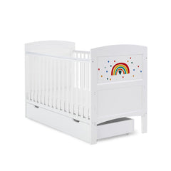 Obaby Cot & Cot Bed Cot Bed & Under Drawer OBABY Grace Inspire Cot Bed - Rainbow Multicolour