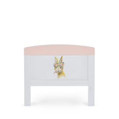 Obaby Cot & Cot Bed OBABY Grace Inspire Cot Bed - Water Colour Rabbit - Pink
