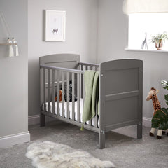 Obaby Cot & Cot Bed Taupe Grey OBABY Grace Mini 2 Piece Room Set