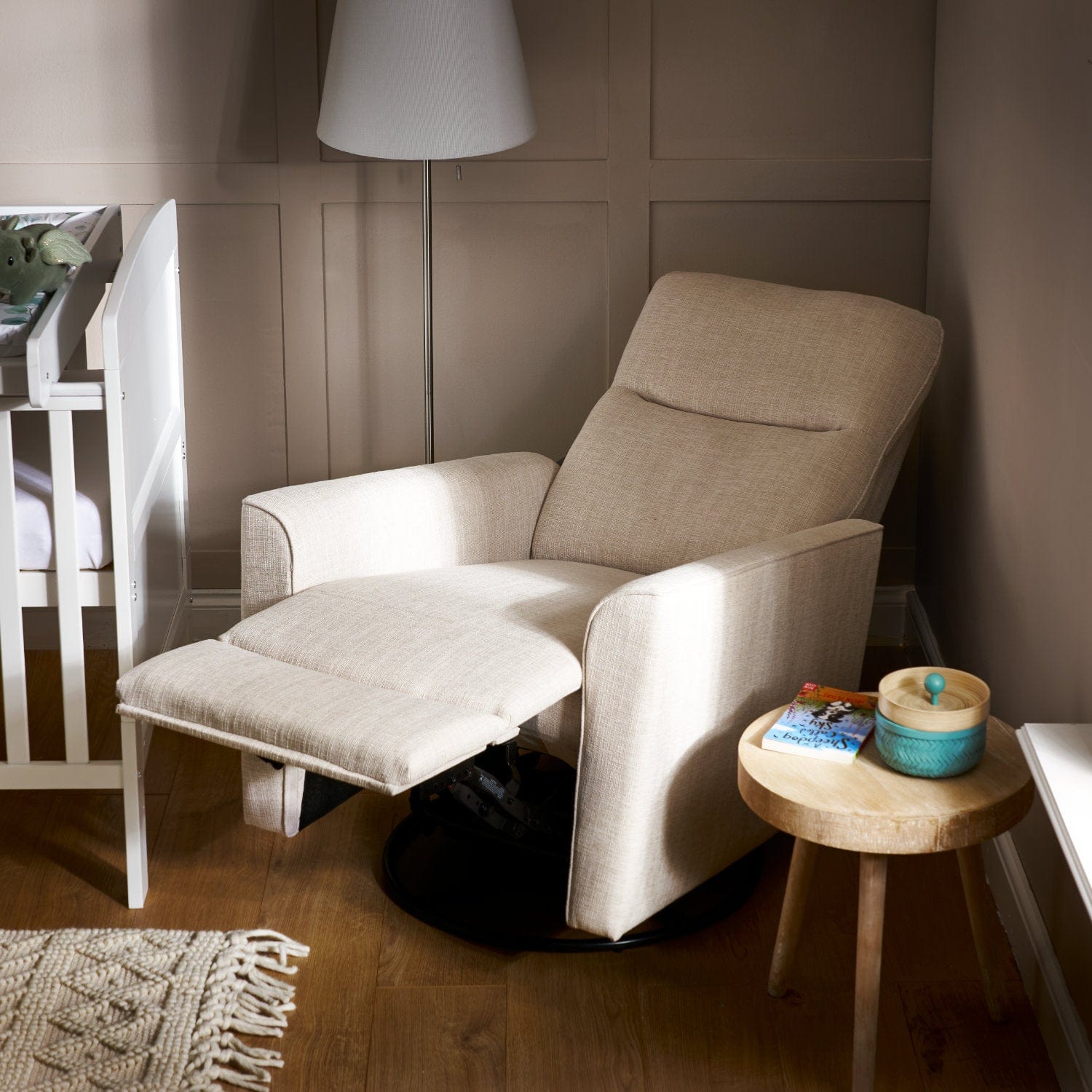 Obaby Nursery Furniture Obaby - Savannah Swivel Glider Recliner Chair - Direct Delivery
