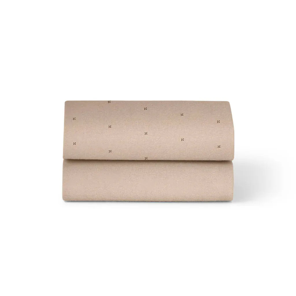 Snuz Bedding Snuz Twin Pack Crib Sheets - Mocha Cross