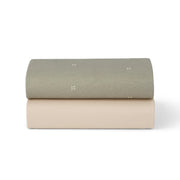 Snuz Bedding Snuz Twin Pack Crib Sheets - Sage Cross