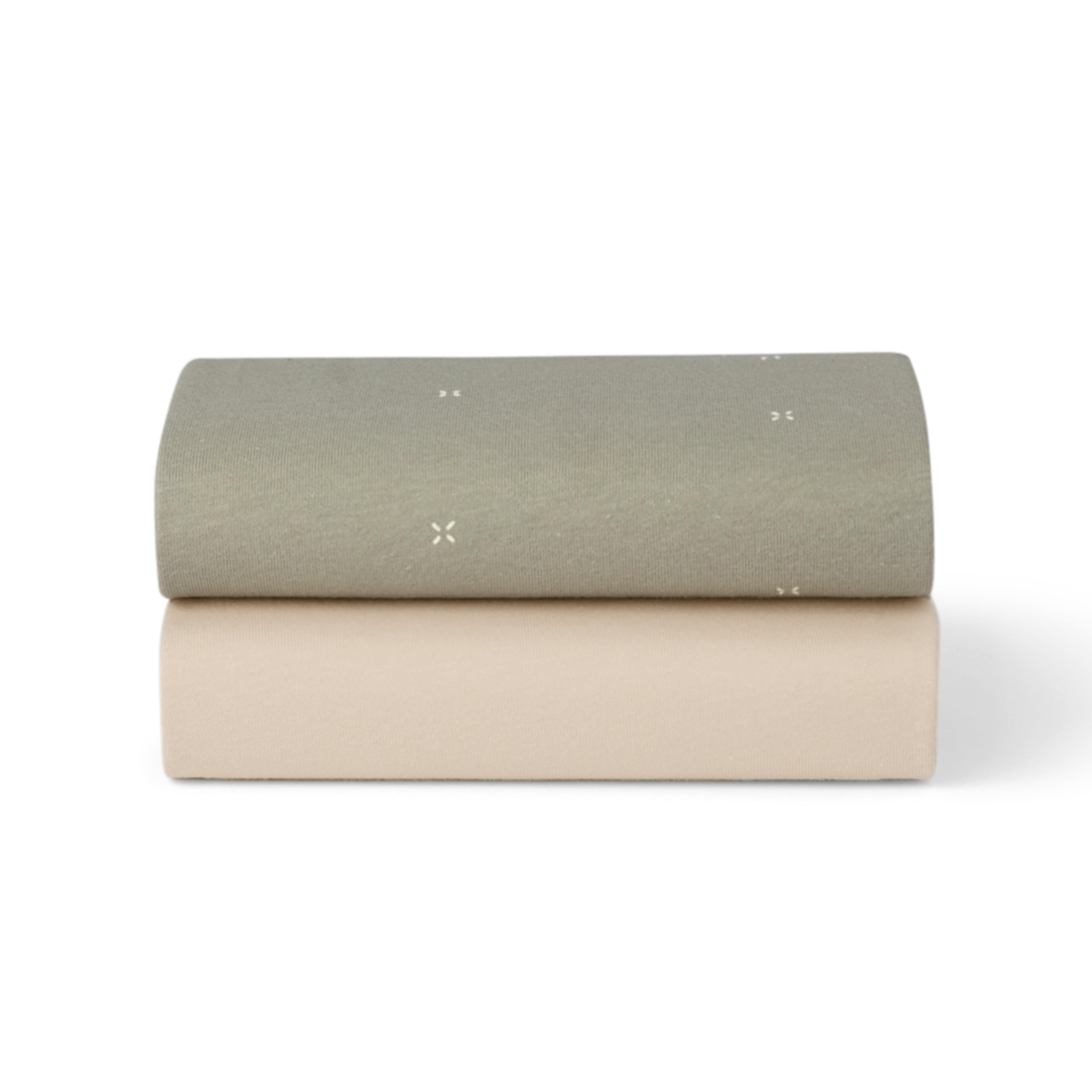 Snuz Bedding Snuz Twin Pack Crib Sheets - Sage Cross