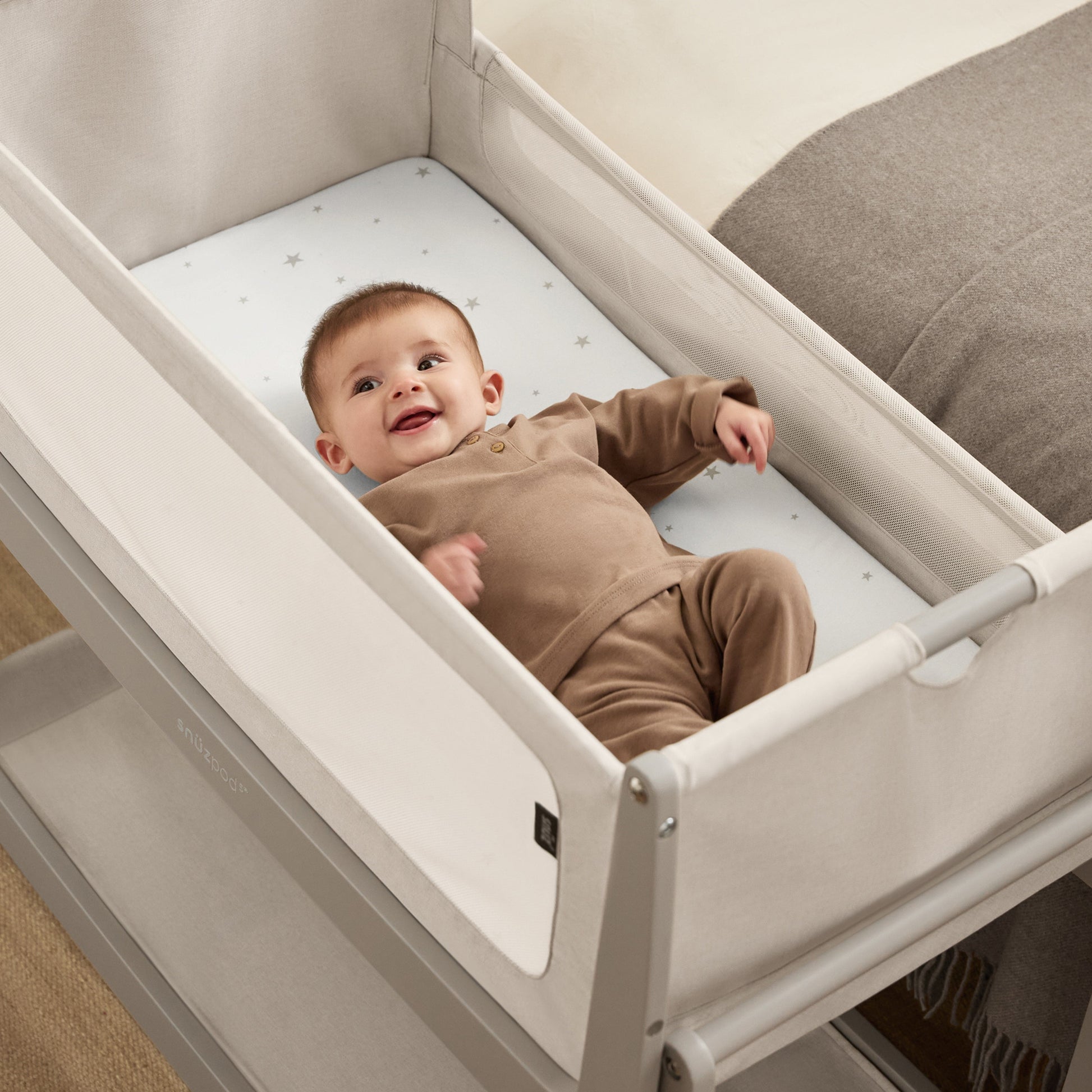 Snuz Bedding Snuz Twin Pack Crib Sheets - White Star