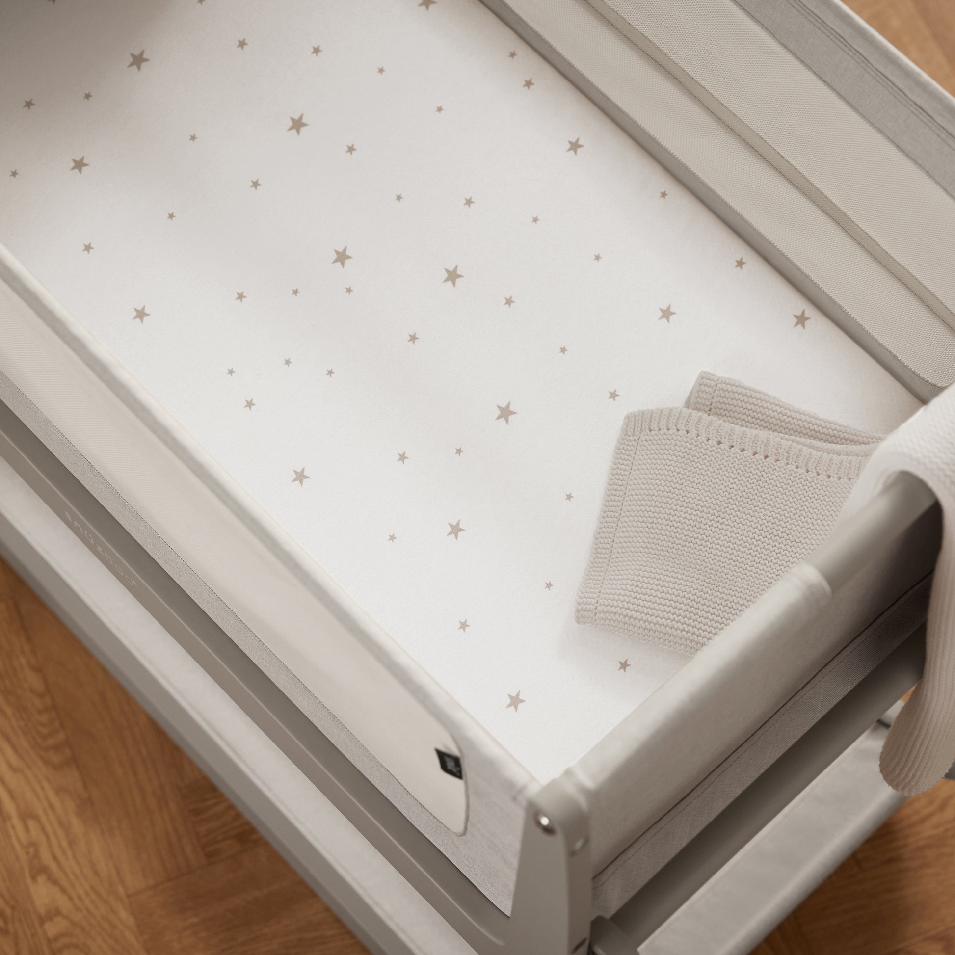 Snuz Bedding Snuz Twin Pack Crib Sheets - White Star