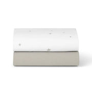 Snuz Bedding Snuz Twin Pack Moses Sheets - White Star