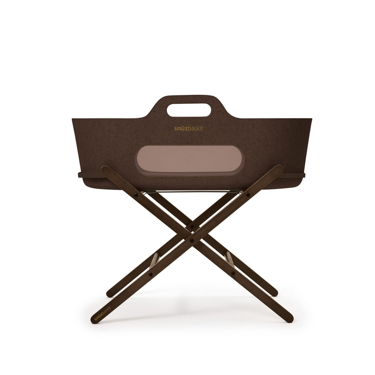 Snuz Moses Baskets & Cribs Snuzbaskit – Chocolate with Ebony Stand