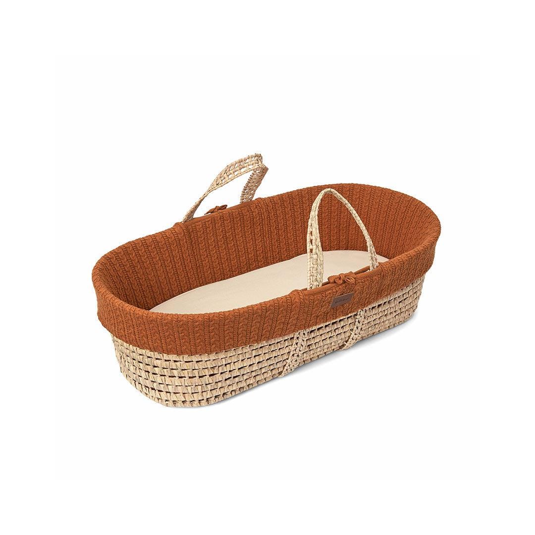 The Little Green Sheep Moses Baskets & Cribs The Little Green Sheep Cable Knit Moses Basket - Terracotta