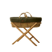 The Little Green Sheep Moses Baskets & Cribs The Little Green Sheep Dimple Moses Basket Bundle - Juniper/Natural