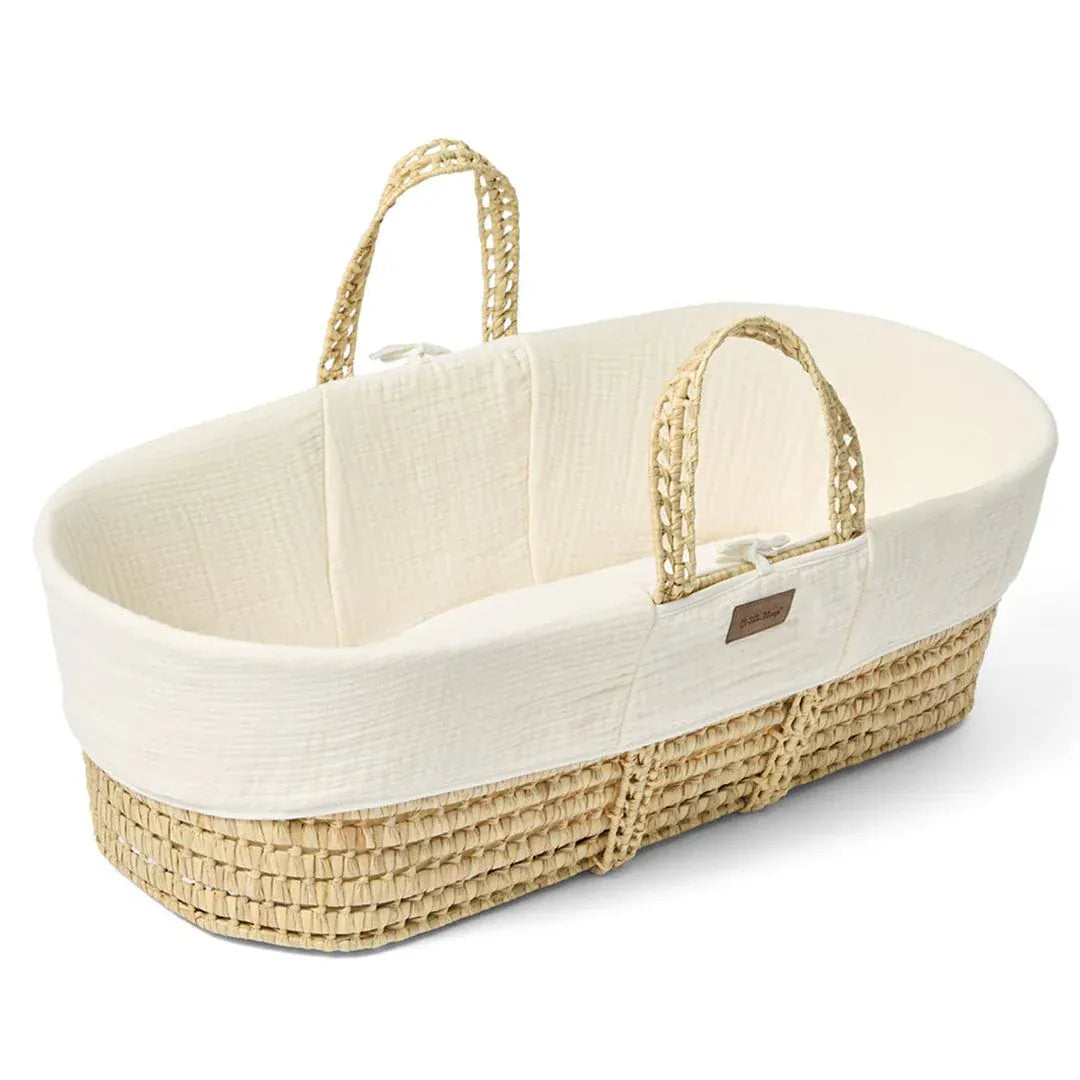 The Little Green Sheep Moses Baskets & Cribs The Little Green Sheep Muslin Moses Basket - Ecru
