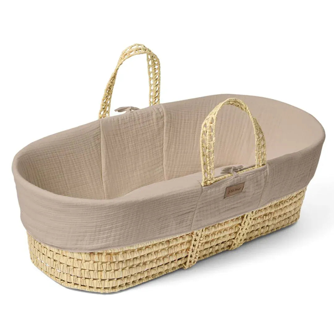 The Little Green Sheep Moses Baskets & Cribs The Little Green Sheep Muslin Moses Basket - Truffle