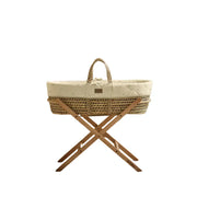 The Little Green Sheep Moses Baskets & Cribs The Little Green Sheep Quilted Moses Basket Bundle - Floral Print/Natural
