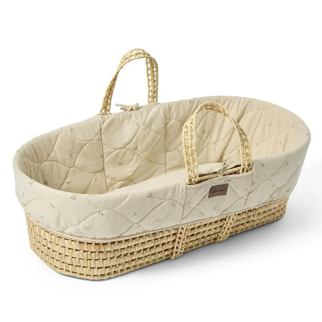 The Little Green Sheep Moses Baskets & Cribs The Little Green Sheep Quilted Moses Basket - Floral Print